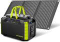 Générateur solaire MARBERO 150 Wc (crête), 150 Wh, station d'alimentation compact and portable avec panneau solaire inclus, alimentation secteur avec ports USB pour camping-car, pêche et situations d'urgence.