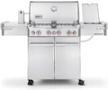 BBQ au propane liquide Weber Summit S-470 à 4 brûleurs, en acier inoxydable, 580 pouces carrés (environ 3400 cm²).