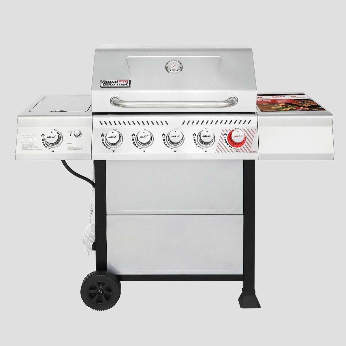 BBQ à gaz 5 brûleurs avec brûleur latéral GA5401T