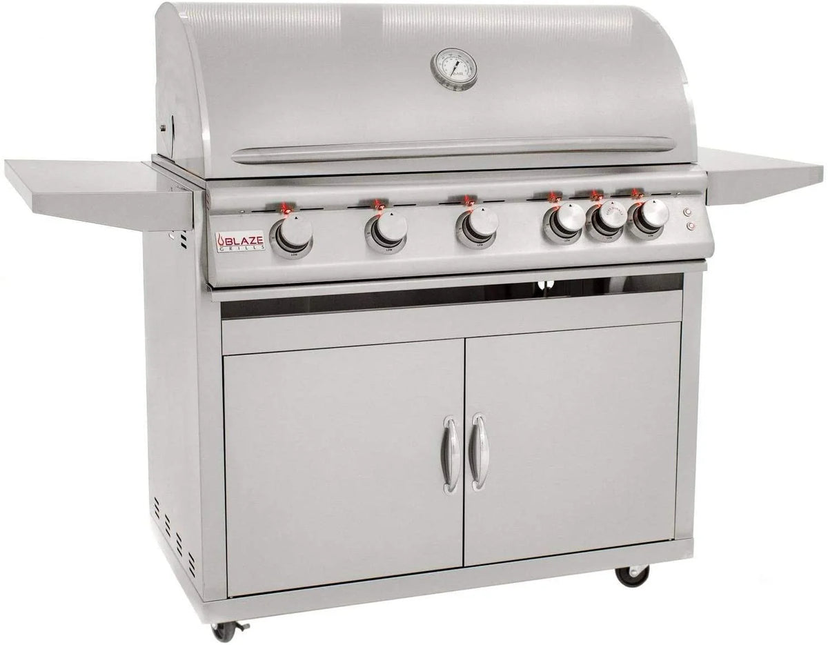 BBQ Blaze sur pied avec éclairage (BLZ-5LTE2-LP-BLZ-5-CART), 40 pouces, au propane