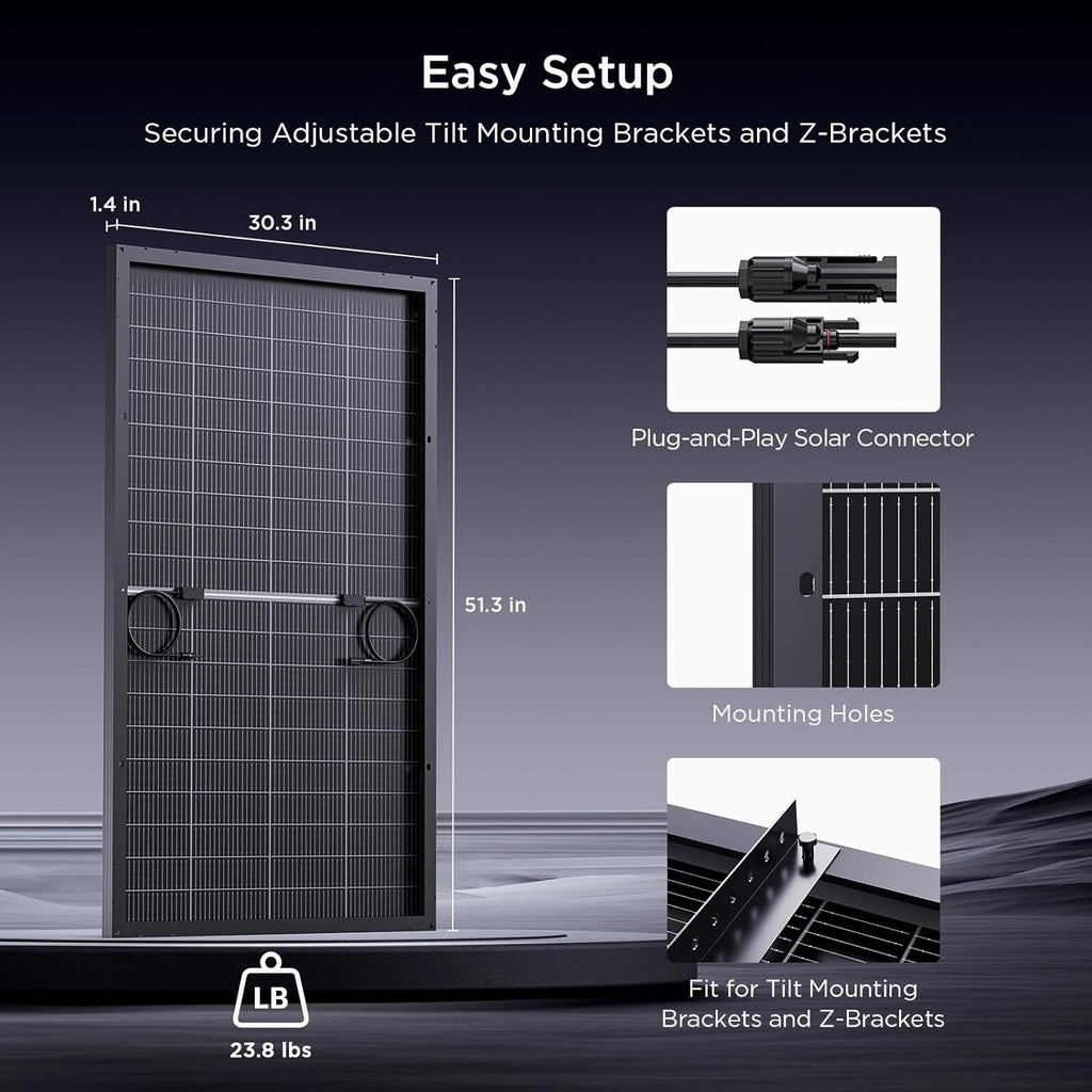 Panneau solaire bifacial de type N 16BB 400 W (2 pièces) - 200 W - 12 V - 25 % de rendement - Conception anti-ombrage à double module parallèle pour camping-cars, fourgons, bateaux, maisons, toitures et systèmes hors réseau (lot de 2, 200 W)