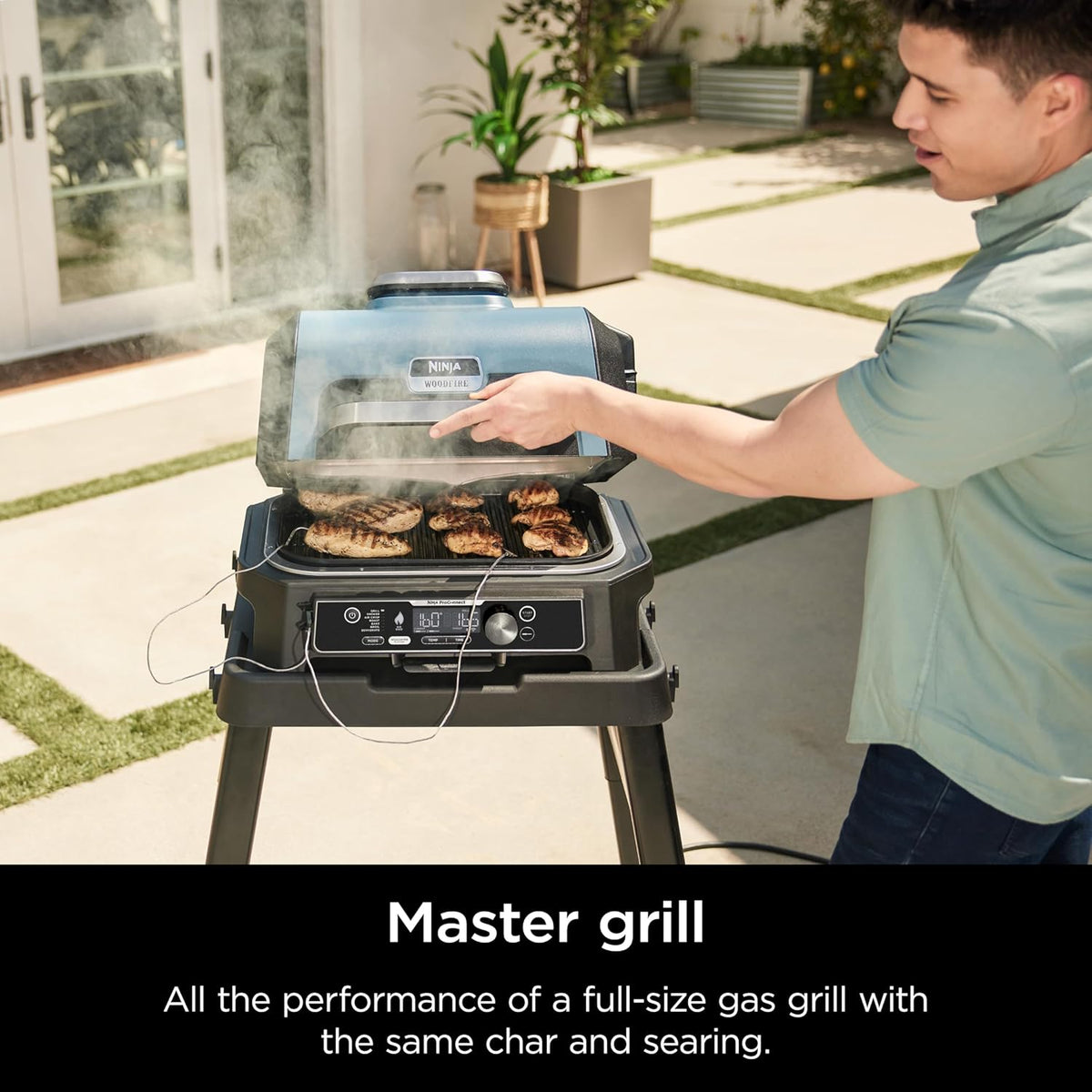 Housse de protection Ninja Woodfire Premium XL pour BBQ et fumoir d'extérieur Pro & OG951 Connect Premium XL