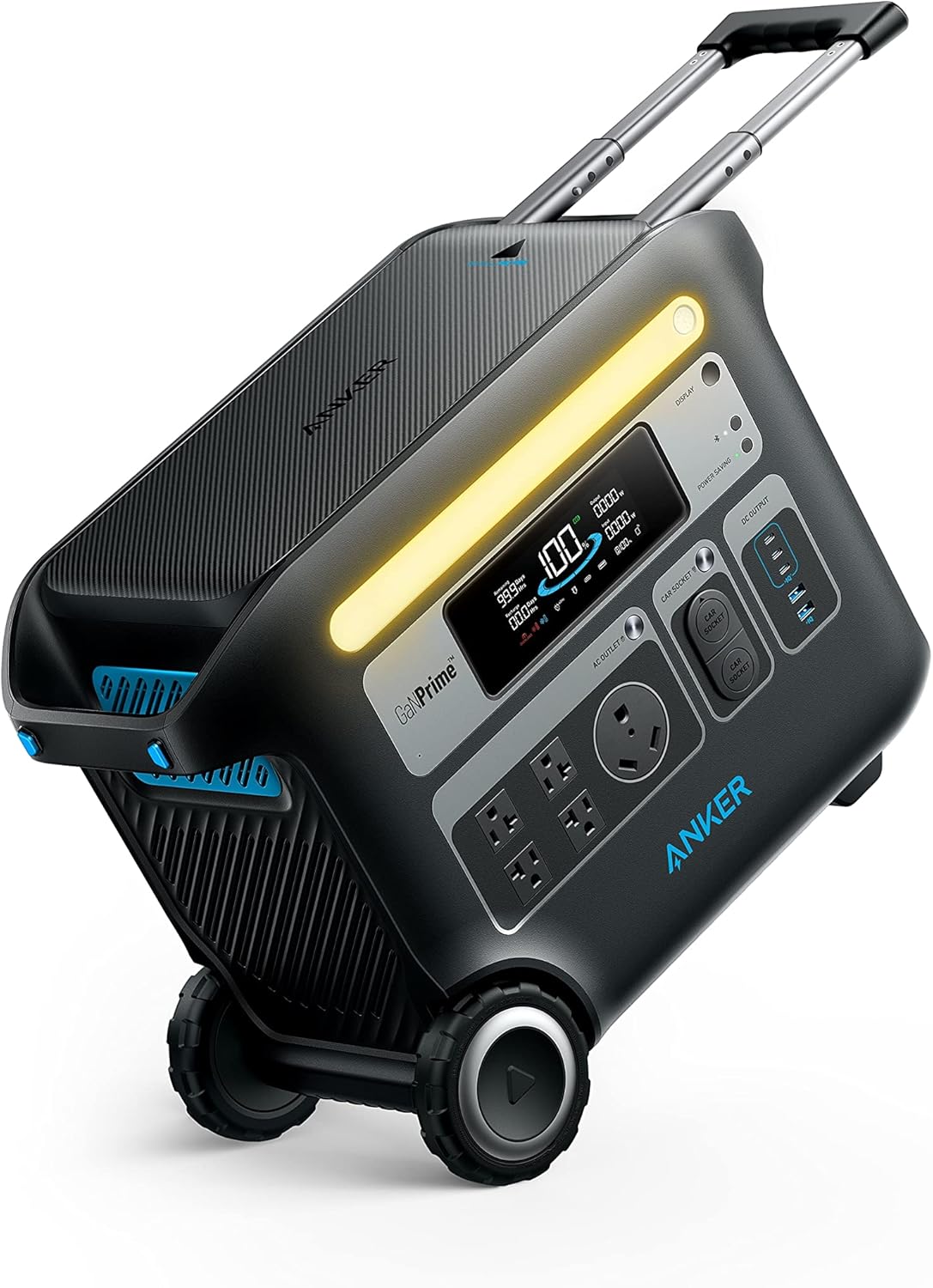 Centrale électrique compact and portable Anker SOLIX F2000 PowerHouse 767 2400W, générateur solaire à batterie GaNPrime pour usage domestique, centrale électrique LiFePO4 pour le camping et les véhicules de loisirs (panneau solaire en option)