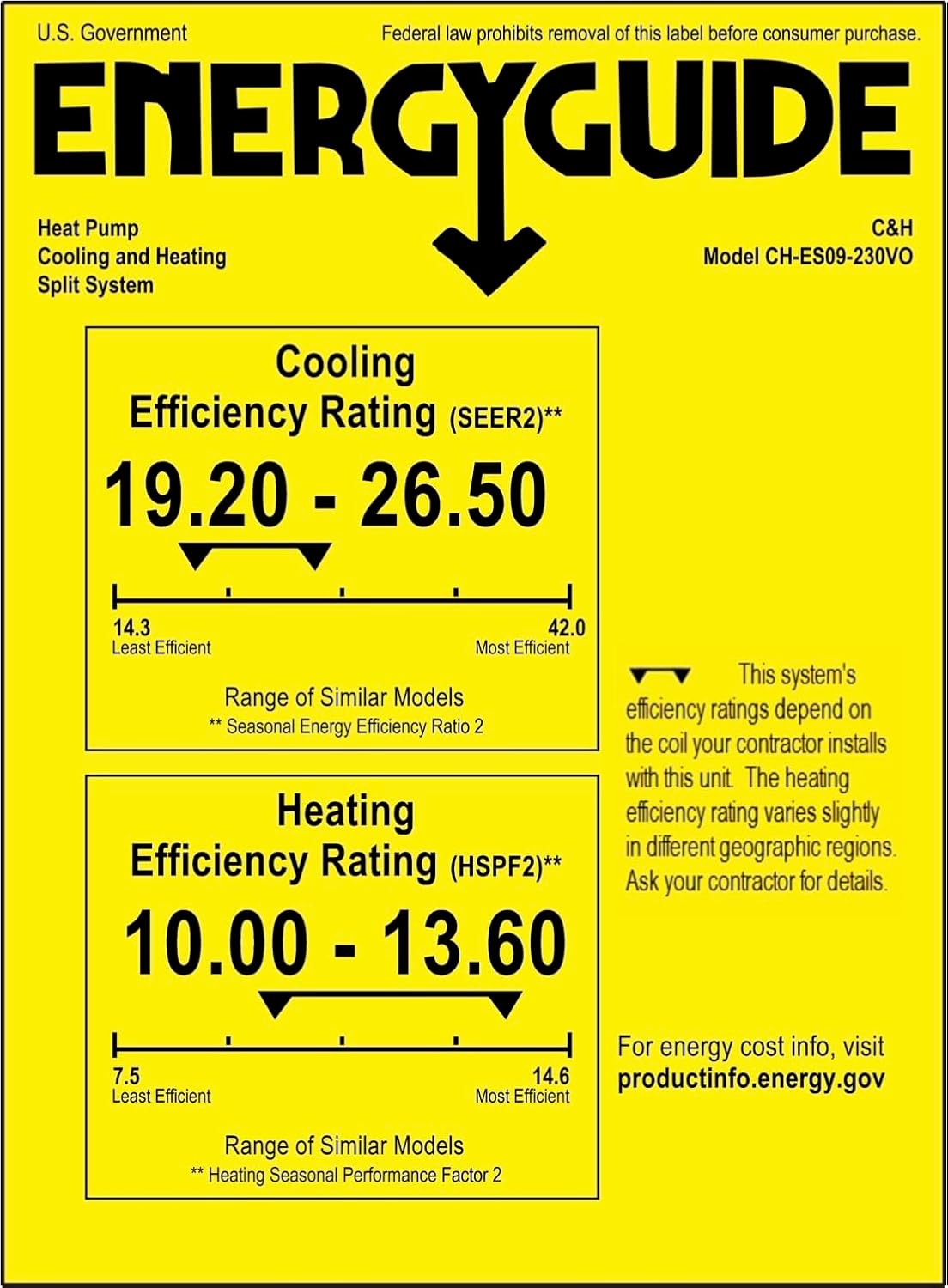 Système de climatisation/chauffage monosplit sans conduit Cooper & Hunter série Olivia, 9 000 BTU, 230 V, 24 SEER2, avec kit d'installation.