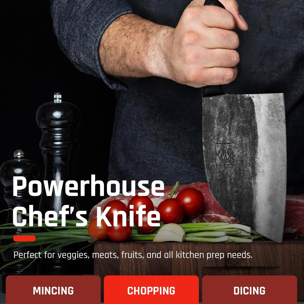 Couteau COOLINA Promaja – Couteau à découper, à griller, à viande, à trancher, couteau de boucher et de chef – Outil de cuisine indispensable