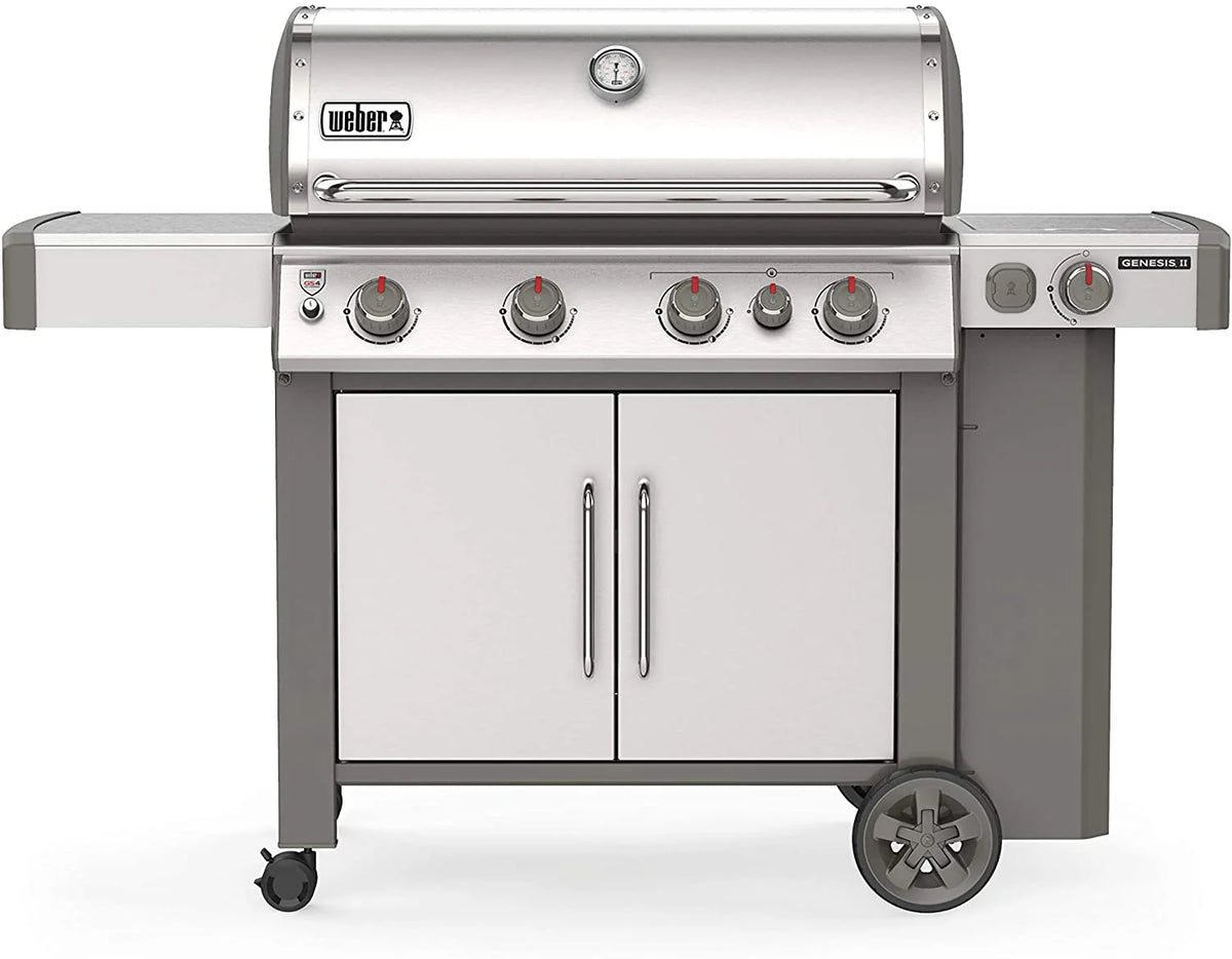 BBQ à gaz propane liquide Weber Genesis II S-435 à 4 brûleurs, acier inoxydable (réf. 62006001)
