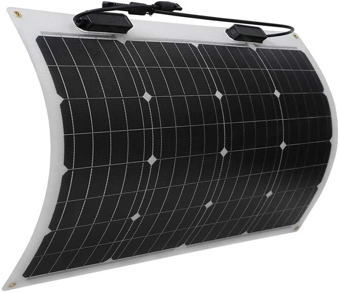 Panneau solaire monocristallin 160 W 12 V extrêmement flexible – Ultra léger, ultra fin, arc jusqu'à 248 degrés, pour camping-cars, bateaux, toits, surfaces irrégulières
