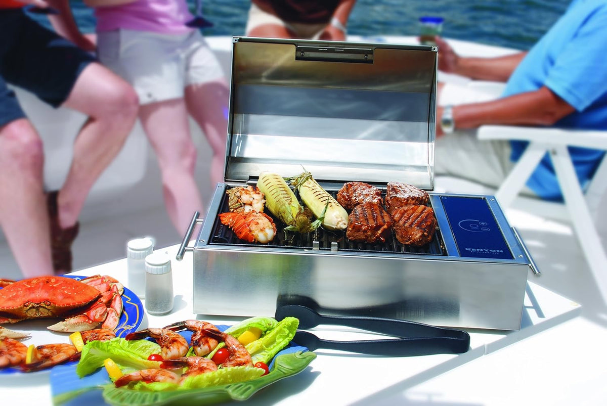 BBQ Grill électrique portable en acier inoxydable Kenyon B70082 Floridian All Seasons, 120 V