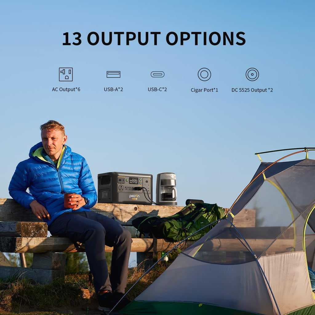 Station d'alimentation compact and portable Pecron F3000LFP, générateur solaire 3072 Wh, batterie LiFePO4 3600 W, alimentation de secours pour la maison, charge rapide, sortie USB-C 100 W, idéale pour le camping et les situations d'urgence en